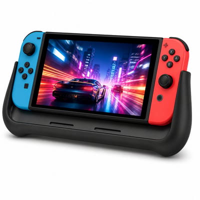 Turqero Beschermhoes met Powerbank - geschikt voor Nintendo Switch & OLED - Reserve-oplader hoes met Fast Charge functie - Zwart