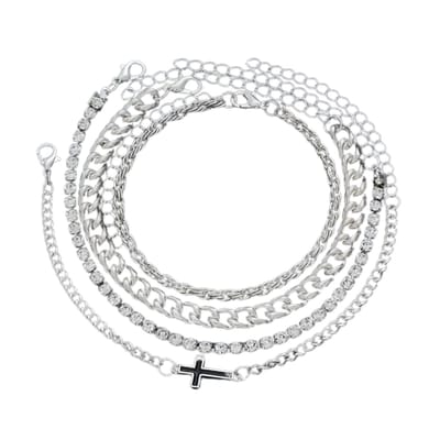 Livano Armband - Staal - Nep Zilver - Heren - Zilver
