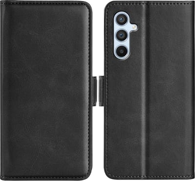 MobyDefend Hoesje - Geschikt voor Samsung Galaxy A54 - Luxe Wallet Book Case (Sluiting Zijkant) - Zwart