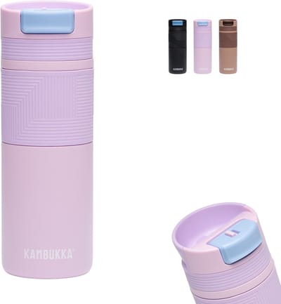 Kambukka Cabo Grip Thermosbeker 500 ml - Koffiebeker To Go - Lekvrije Koffiebeker - RVS - Fairywing Dream