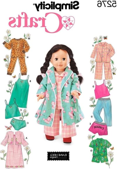Poppenkleding Patroon - Maak je eigen - Poppen aankleden - 9 Delig - Maat OS - Wit
