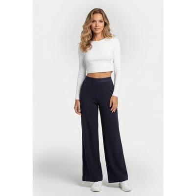 Summum Woman Trousers Boot Cut Punto Milano Night Sky Size: 34 | Formal pants Outlet | Dames | Blauw