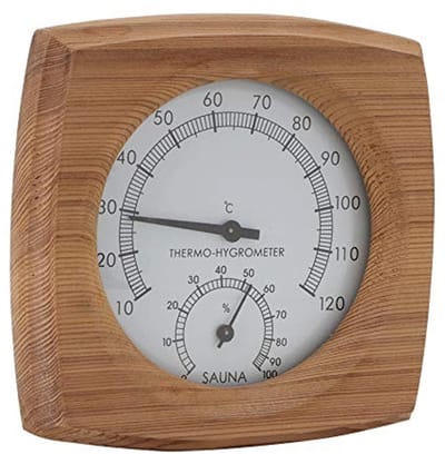 Dailygoods- Hygrometer 2-in-1 - Vochtmeter - Thermometer - Sauna - Badkamer - Handgemaakt en bestand tegen hoge temperaturen - Vochtigheidsmeter