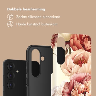 Selencia Hoesje - Geschikt voor Samsung Galaxy S25 FE - Backcover - Vintage Peony
