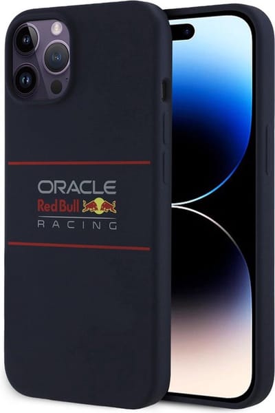 Red Bull Racing Silicone Oversize Horizontal Logo Back Cover hoesje met MagSafe voor Apple iPhone 13 Pro - Donkerblauw