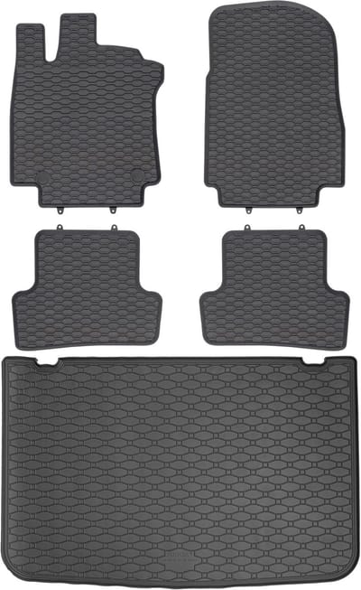 Max-Dywanik Rigum RKK + Geyer Serie - Bagażnikmat en Dywaniki - Renault Clio IV - Hatchback 2013-2021 - Zwart - Perfecte Pasvorm