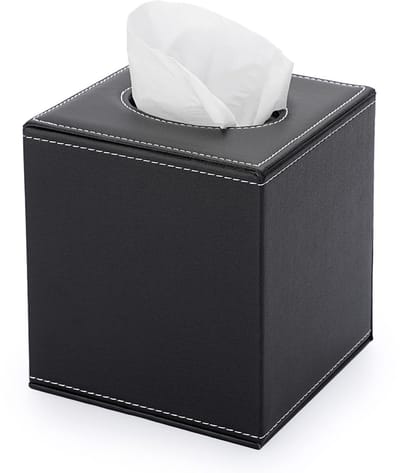 Dailygoods- Zakdoekdoos Stijlvol - PU-leer - Waterdicht - Opbergoplossing - Eenvoudig bijvullen - Afmetingen 13 x 13 x 14 cm - Tissuebox