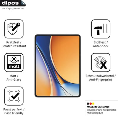 dipos – 2x Matte Pantserfolie geschikt voor Realme Pad 3 11.6 Zoll | 9H Screenprotector