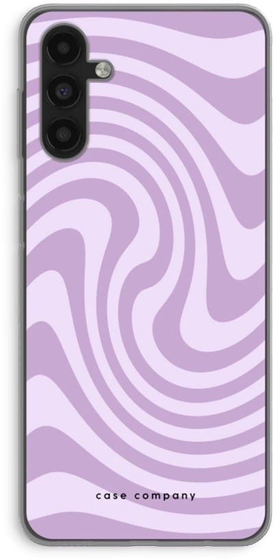 Case Company® - Hoesje geschikt voor Samsung Galaxy A04s hoesje - Swirl Paars - Soft Cover Telefoonhoesje - Bescherming aan alle Kanten en Schermrand