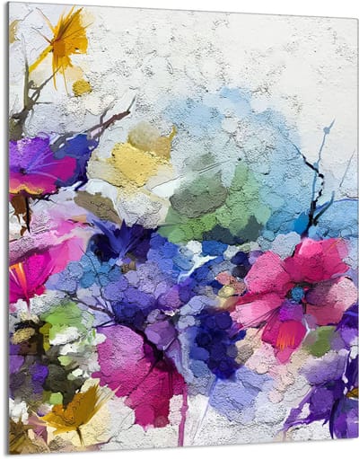 TMK ArtDeko Serie - Snijplank - 40x52 cm - Kwiaty Motief - Veilig en Veelzijdig
