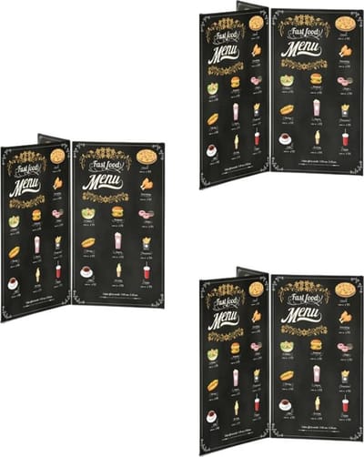 3pack Menukaarthouder Ster A5 formaat staand | Menuhouder acryl | standaard acryl | kaarthouder | menustandaard | Folderstandaard