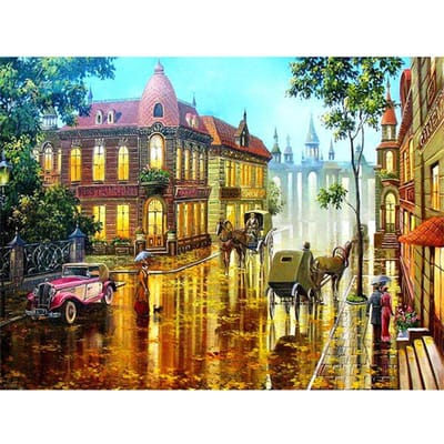 5D Diy Diamant Schilderen Oude Rome Straat Foto's 5D Diamant Borduren Muursticker Home Decor 20X30CM