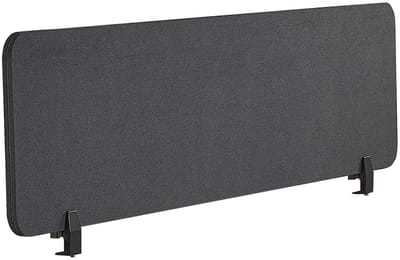BELIANI WALLY - Bureauscherm - Donkergrijs - 120 x 40 cm - Polyester