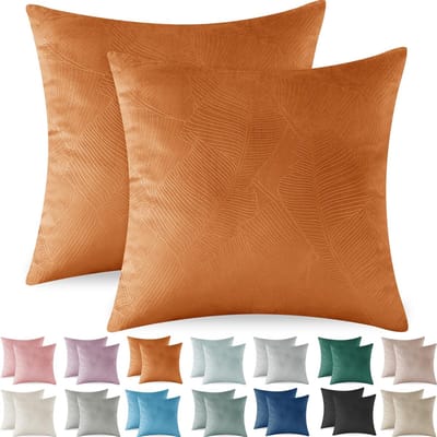 Dailygoody - Kussensloop - Corduroy Kussenhoes - Zacht en Hypoallergeen - Bruin - Decoratief Kussenhoesje - Set van 2 - Geschikt voor Woonkamer en Sla