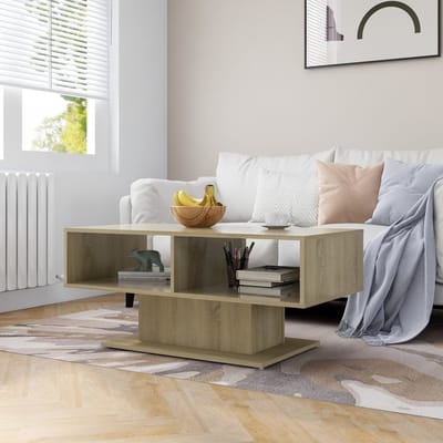 vidaXL - Salontafel - 103,5x50x44,5 - cm - bewerkt - hout - sonoma - eikenkleurig