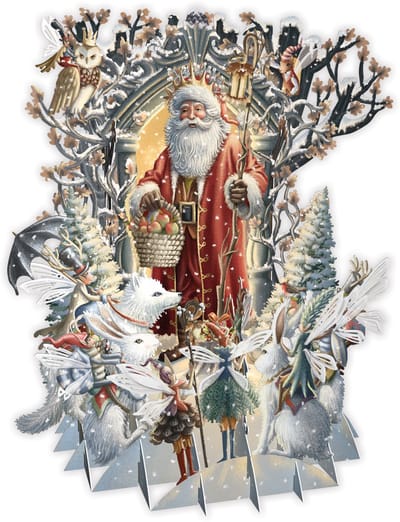 3D-Pop Up Wenskaart Carol Singers - Laser gesneden kerstkaart