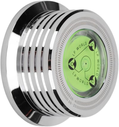 Platenspeler Stabilisator - Vinyl Gewicht - Muziek Luisteren - Ingebouwd Waterpas - 7mm Spil Diameter - Zilver