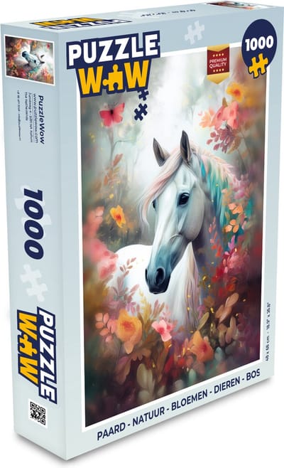 Puzzel Paard - Natuur - Bloemen - Dieren - Bos - Legpuzzel - Puzzel 1000 stukjes volwassenen
