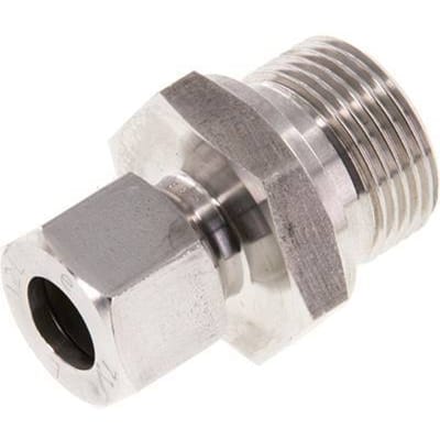 G 3/4'' Buitendraad x 12L RVS Rechte Snijring Koppeling 315 Bar DIN 2353 - FL2S-MC-ST-034G-12-L
