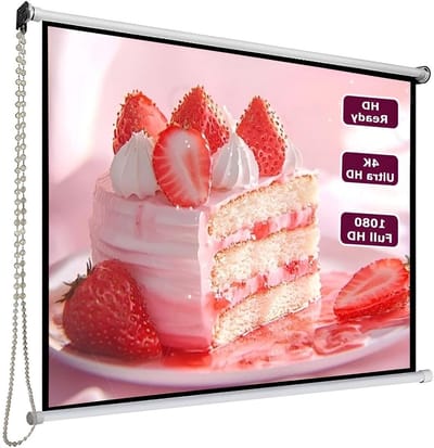 Projectiescherm - Beamerdoek Oprolbaar - Thuisbioscoop Creëren - 170 Graden Kijkhoek - 60 Inch 16:9 - Wit