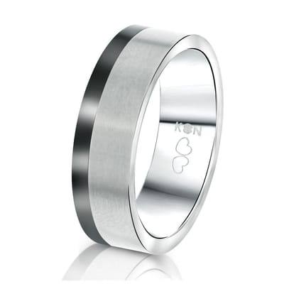Lucardi Heren Vriendschapsring Tokyo - Ring - Vaderdag Cadeautje - Titanium - Zilverkleurig