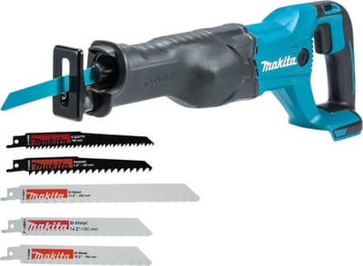 Makita DJR 186 Z accu reciprozaag sabelszaag 18 V + reciprozaagblad set ( P-83967 ) - zonder accu, zonder oplader