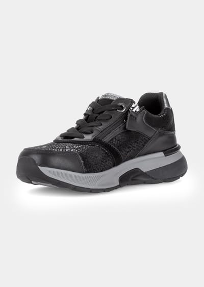 Sneakers met glitterveters - zwart - Gr. 36 van Goldner Fashion