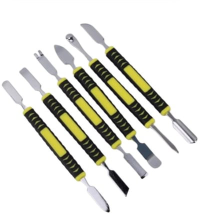 6 Stuks Metalen Koevoet Set – Dubbele Uiteinden, Universele Demontage Stick, Mobiele Telefoon & Digitale Apparaten, Shell Opening Tool, Huishoudelijke Elektronica Reparatie