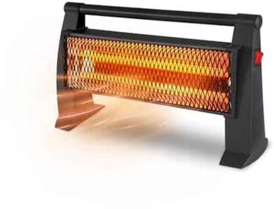 Infrarood Kwarts Warmtestraler 1200W voor Ruimtes tot 12 m² - Licht en Draagbaar met Veiligheidsfuncties