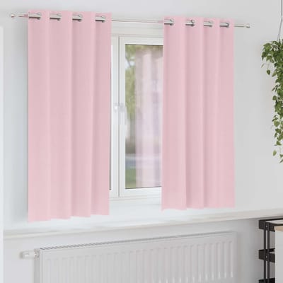 vidaXL Zwart-out Gordijnen met Ringen 2 st Babyroze 175 x 140 cm