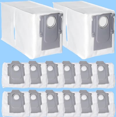 14x Vervangende Stofzakken – Geschikt voor Roborock Q Revo, Q Revo Pro, Q Revo MaxV, Q Revo S, Q Revo Master, S8 MaxV Ultra & S8 Max Ultra – 2,7L Grote Capaciteit – Accessoires & Onderdelen voor Robotstofzuigers.