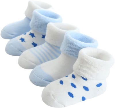 Babysokken Winter - Warme sokjes - Comfortabel Warm Houden - Dikke Thermische Stof - 5 Paren - Multicolor
