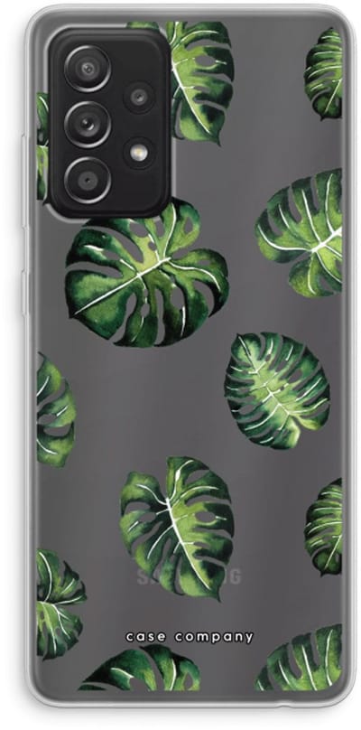 Case Company® - Hoesje geschikt voor Samsung Galaxy A52s 5G hoesje - Tropische bladeren - Soft Cover Telefoonhoesje - Bescherming aan alle Kanten en Schermrand