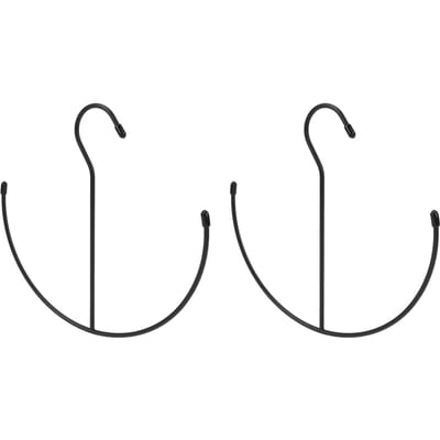 2 stuks Hoedenhangers voor Kast Platte Anker Vorm Kast Hoedenhouder Rek Organizer Zwart black
