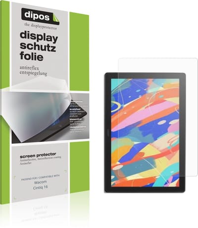 dipos – 2x Matte Beschermfolie geschikt voor Wacom Cintiq 16 | Krasbestendige & antireflecterende Screenprotector Ultra-Thin