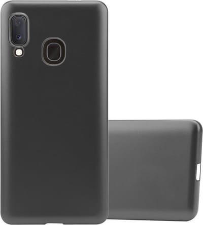 Cadorabo Hoesje geschikt voor Samsung Galaxy A10e / A20e in METALLIC GRIJS - Beschermhoes gemaakt van flexibel TPU silicone Case Cover