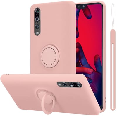 Cadorabo Hoesje geschikt voor Huawei P20 PRO / P20 PLUS in LIQUID ROZE - Beschermhoes van flexibel TPU silicone Case Cover met ring