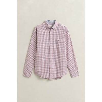 Gant Overhemd Classic Poplin Check Button-Down Rose Red / male