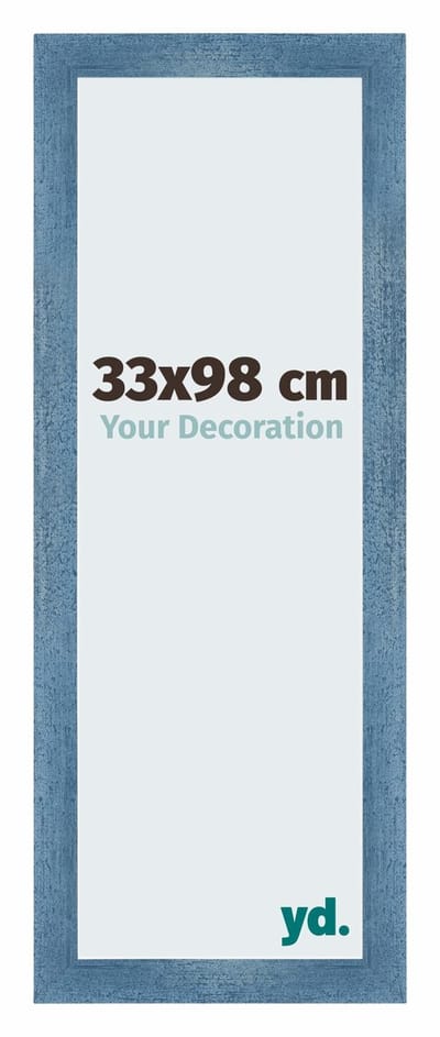 Your Decoration - Puzzellijst 33x98 cm - Helder Blauw Geveegd - Puzzellijst 500-1000 stukjes - MDF Fotolijst - Mura