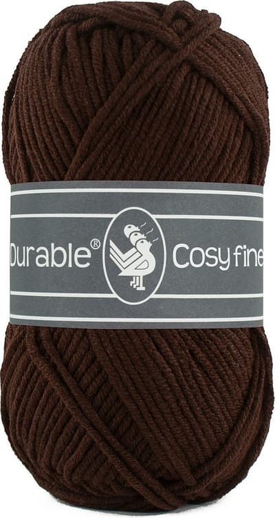 Durable Cosy Fine - acryl en katoen garen - dark brown, donker bruin 2230 - 5 bollen