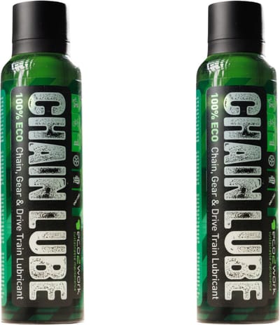Eco2work kettingspray - 2x 200ml (400ml) - Kettingreiniger - Biologische afbreekbare kettingspray - Kettingspray fiets - Kettingvet - Smeermiddel - Kettingolie - Duurzaam