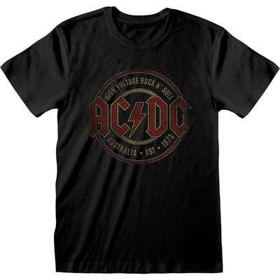 AC/DC Unisex Adult Est. 1973 T-Shirt (Zwart)