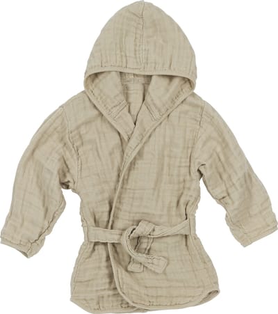 Meyco Baby Uni badjas - pre-washed hydrofiel - sand - 98/104