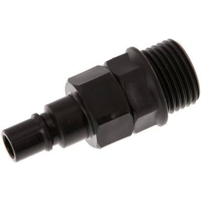 POM DN 7.2 Koppeling Insteeknippel G 1/2 inch Buitendraad Dubbele afsluiting