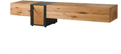 MASSIVMOEBEL24.DE wilde eik lage kast blank massief hout 220x52x52 cm (BxTxH) gelakt / geolied deels gemonteerd KITZBÜHEL volledig massief #111