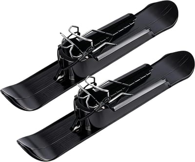 Kinderwagenski's - Ski-accessoire Sledetoevoeging - Winterse Uitjes - Gereedschapsloze Montage - 2.35" Breedte - Zwart