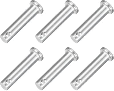 6 stuks 5/16" x 1-3/8" enkele gats splintbouten, 304 roestvrij stalen platte kop, splintbouten, aanhangersplint voor aanhangervergrendeling, reparatie, mechanische reparatie, industriële