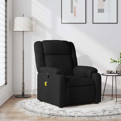 vidaXL - Massagestoel - met - zwarte - stof