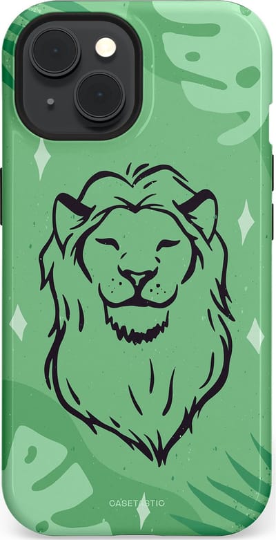 Casetastic hoesje geschikt voor Apple iPhone 15 - MagSafe - Dubbellaagse bescherming - Trots in de jungle - Fashion Case - Mintgroen
