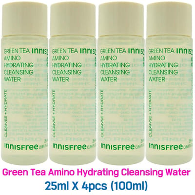 4 stuks/100ml_[INNISFREE] Groene Thee Amino Hydraterend Reinigingswater 25ml (Steekproef) 25ml X 4pcs (100ml) beige